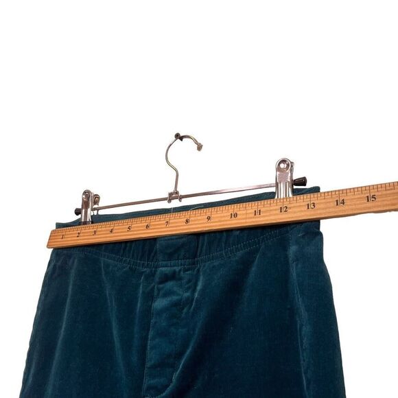 Anthropologie Pilcro Yaya Velvet Flare Pants Turquoise Women’s Size XS Pull-On - Picture 12 of 14